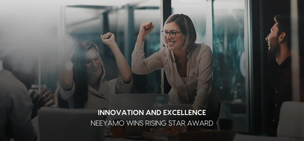 Thumbnail image for blog on Neeyamo receiving the Rising Star Award from Finances Online