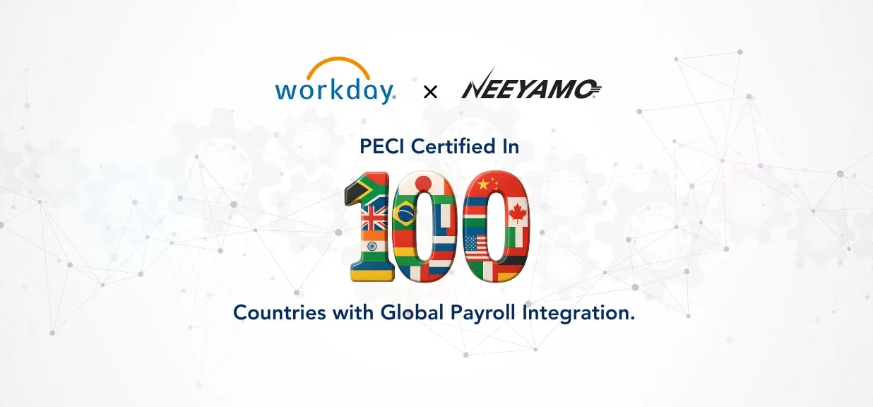 Thumbnail image for blog on Neeyamo Extends Seamless Global Payroll Integration Across 100 countries.