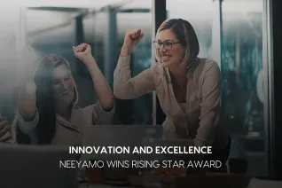 Thumbnail image for blog on Neeyamo receiving the Rising Star Award from Finances Online